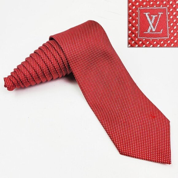 Louis Vuitton Paris Authentic Neck Tie Made in Italy Silk Cotton 59